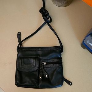 Tignanelo Black leather crossbody, excellent condition